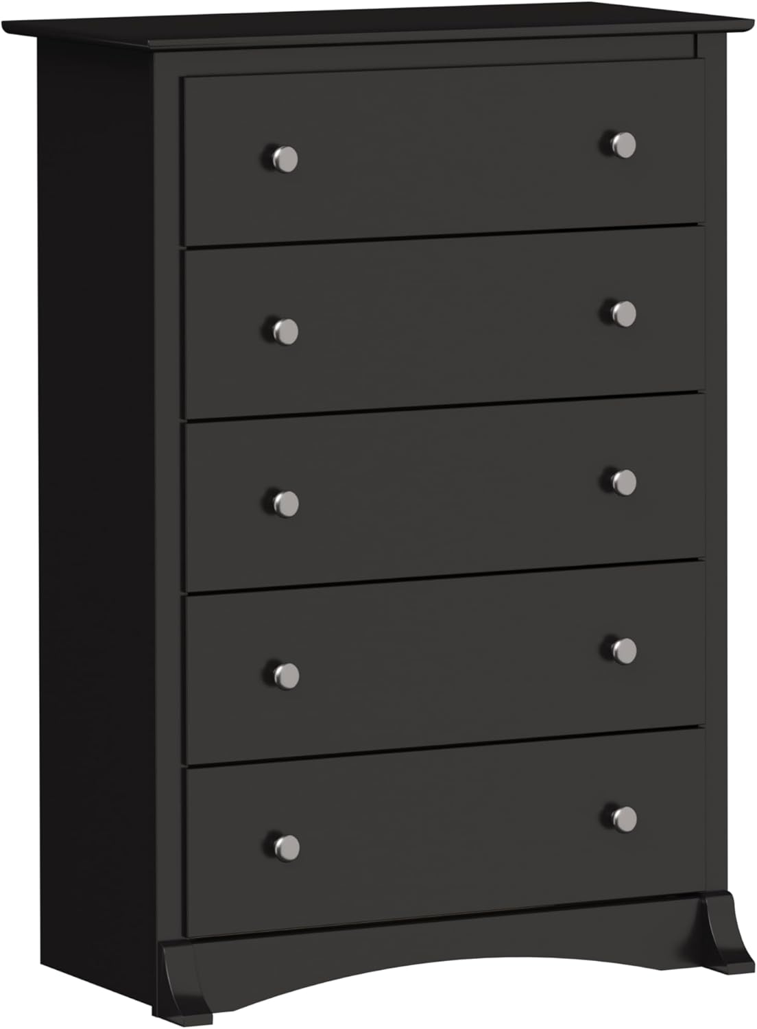 Prepac Sonoma Superior 5-Drawer Chest for Bedroom - Spacious and Stylish Chest of Drawers, Measuring 17.75D x 31.5W x 44.75H, In Black Finish