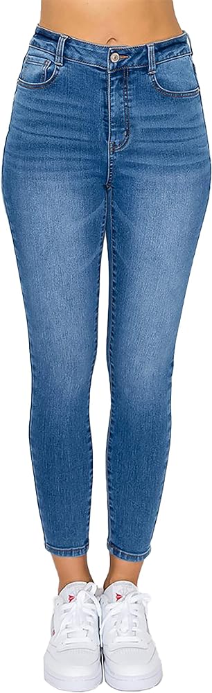 Women&#39;s High Waisted Ankle Skinny &#39;Comfy Knit Denim&#39; Jeans