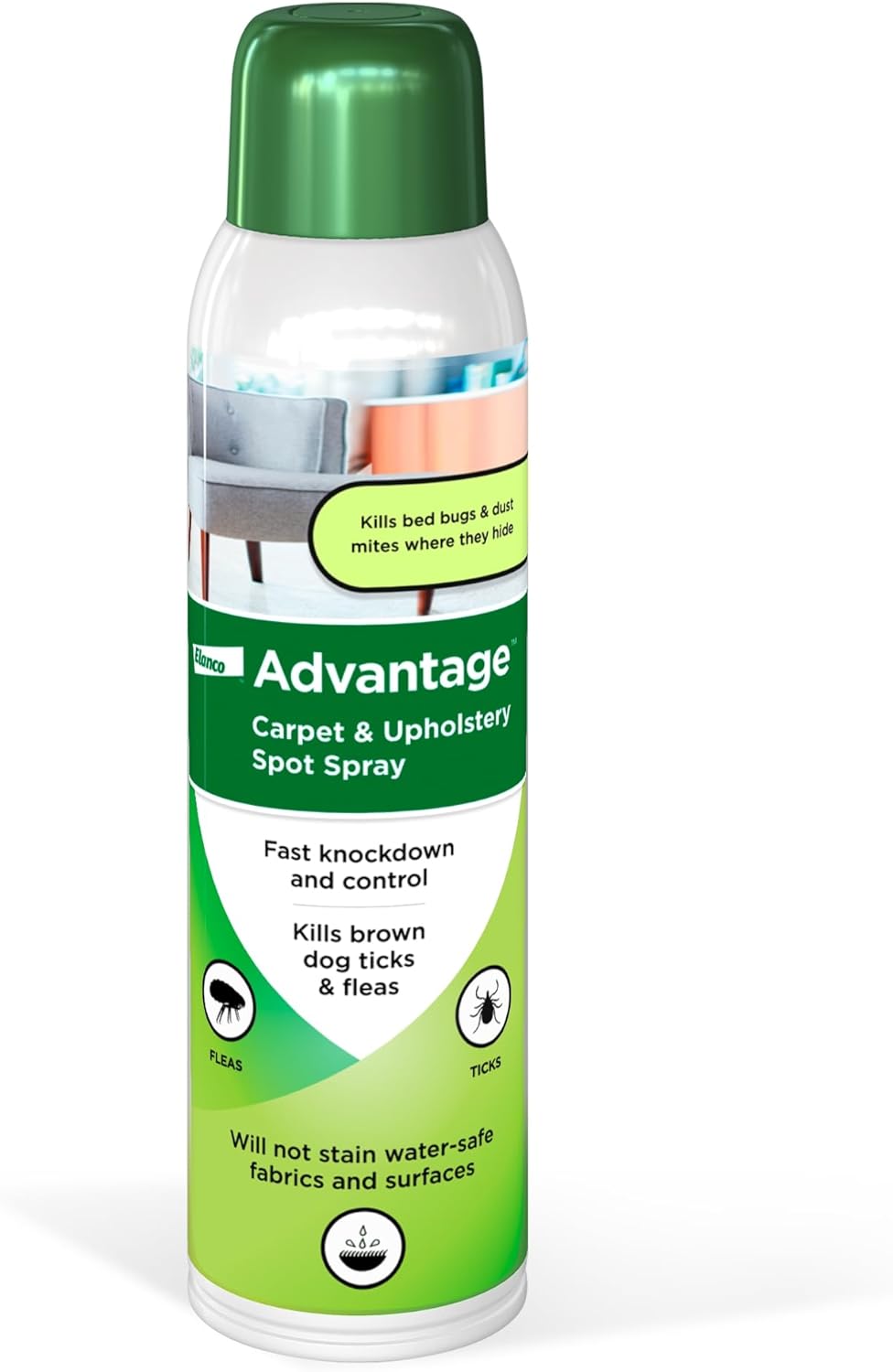 Advantage Carpet & Upholstery Spot Spray | Kills Fleas & Ticks & Bedbugs | 16 oz.