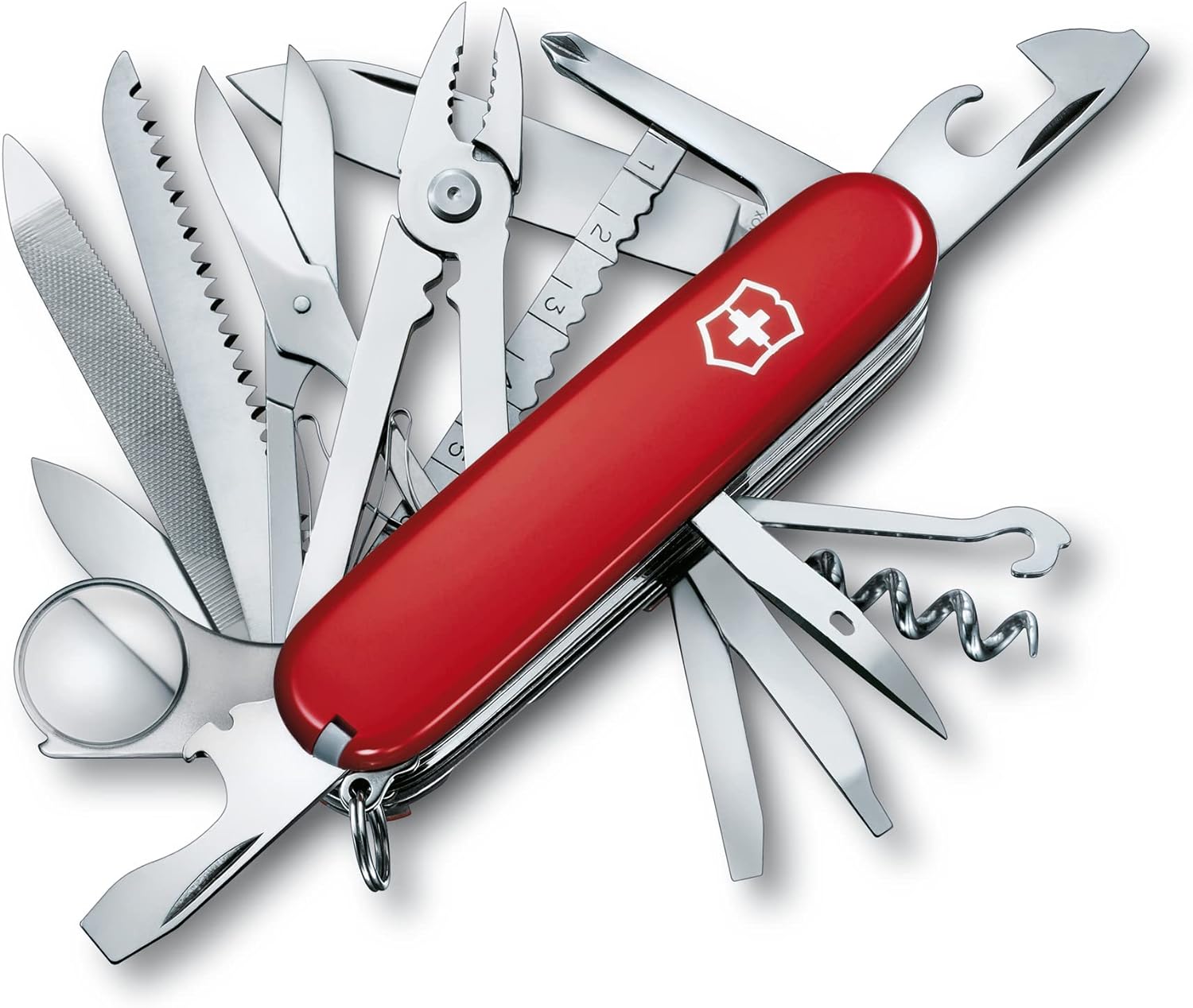 Victorinox Swiss Army Multi-Tool, SwissChamp Pocket Knife, Red, 91 mm (1.6795)