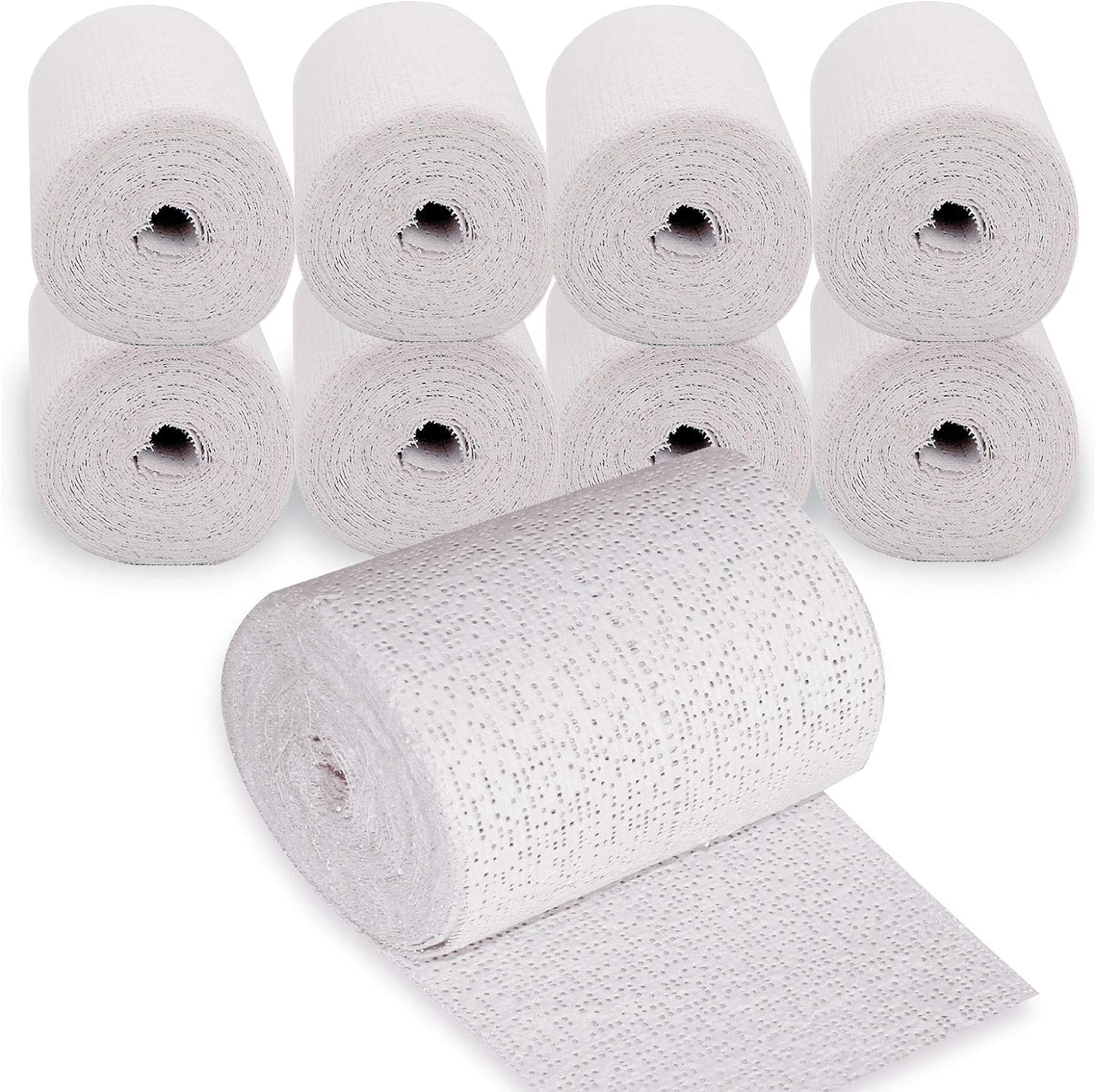 Falling in Art Plaster Cloth Rolls, 500gsm Plaster Strip, Plaster Gauze Bandages for Craft Projects, Mask Making, Belly Casts, Body Molds, 4inch x180inch, 8 Pack