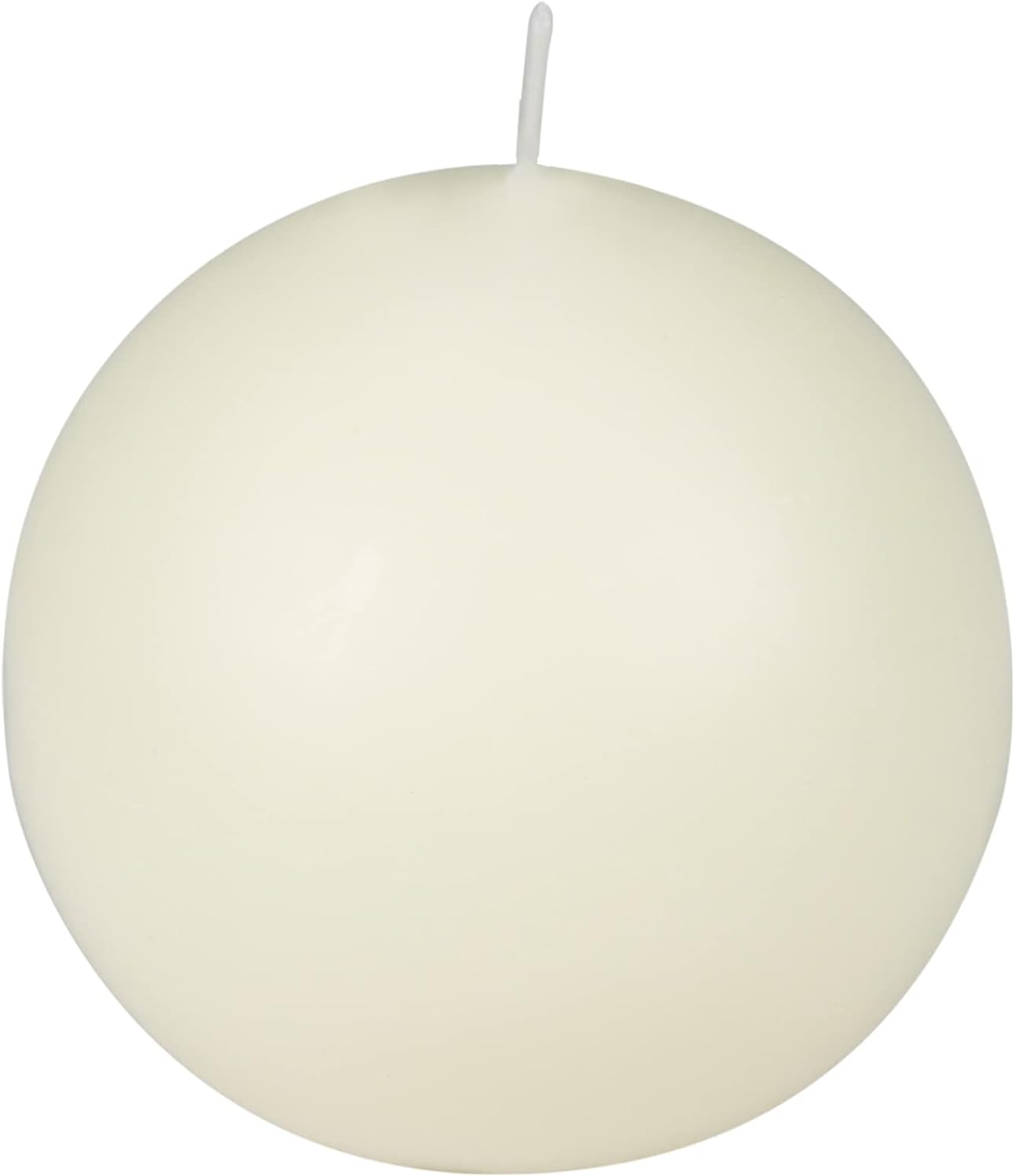 2-Piece Ball Candles, 4-Inch, Pale Ivory