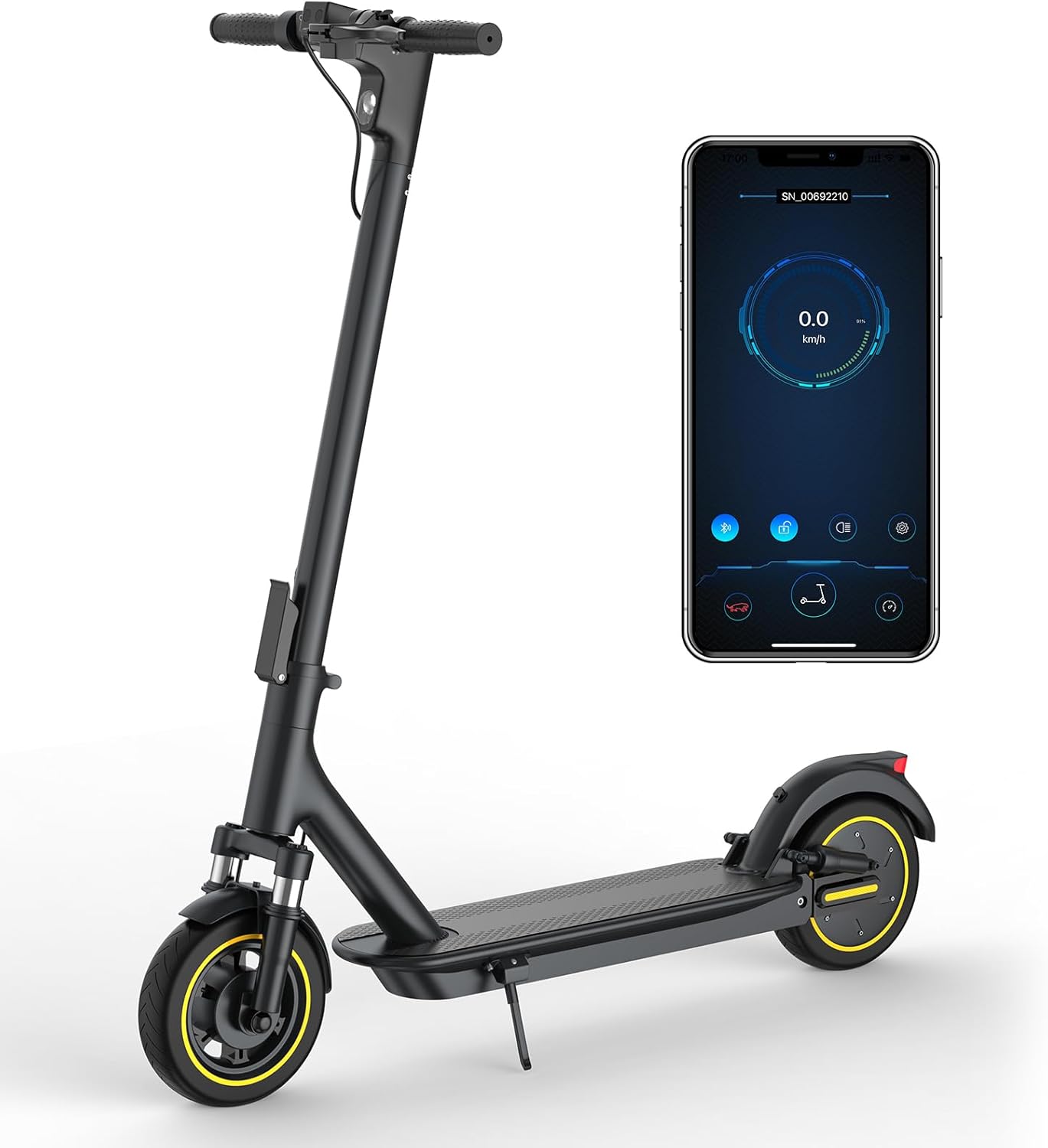 SP Electric Scooter, 350W/500W Motor, Max 21-27 Miles Range, Max 19/21 MPH Speed, 8.5''/10'' Tire, Dual Braking, Folding Commuting Electric Scooter Adults