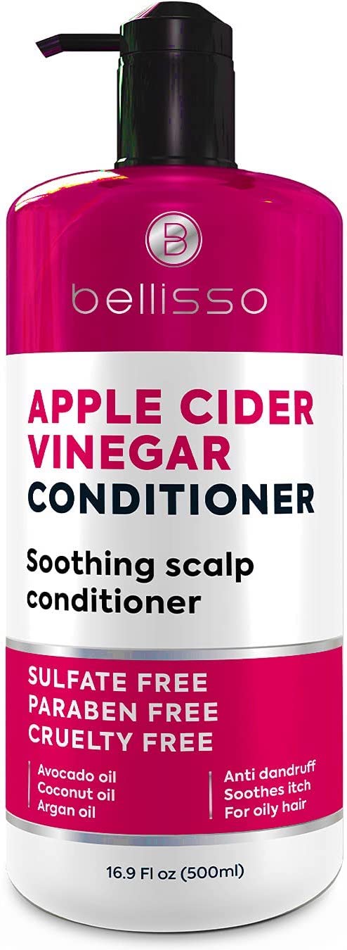 Apple Cider Vinegar Conditioner - Sulfate Paraben and Silicone Free - For Dry, Damaged and Oily Hair - Anti Dandruff Product for Fine Itchy Scalp Build Up - Cleansing Treatment for Women and Men