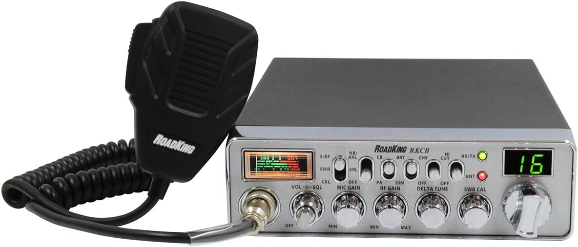 RoadKing RKCBCLASSIC 40 Channel Classic CB Radio with Large Digital Display and Illuminated SWR/RF Meter