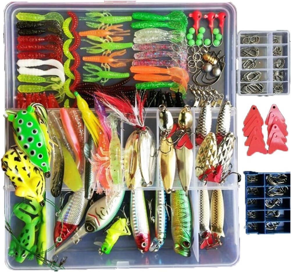 275-Piece Fishing Lure Kit - Frogs, Spoons, Grasshoppers - for Bass, Trout, Salmon