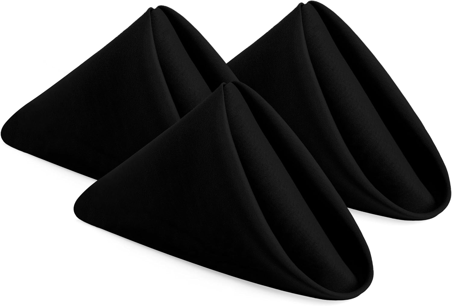 Utopia Home Black Cloth Napkins (12 Pack, 20x20 Inches), Ideal Dinner Napkins for Party, Wedding and Lunch/Dinner