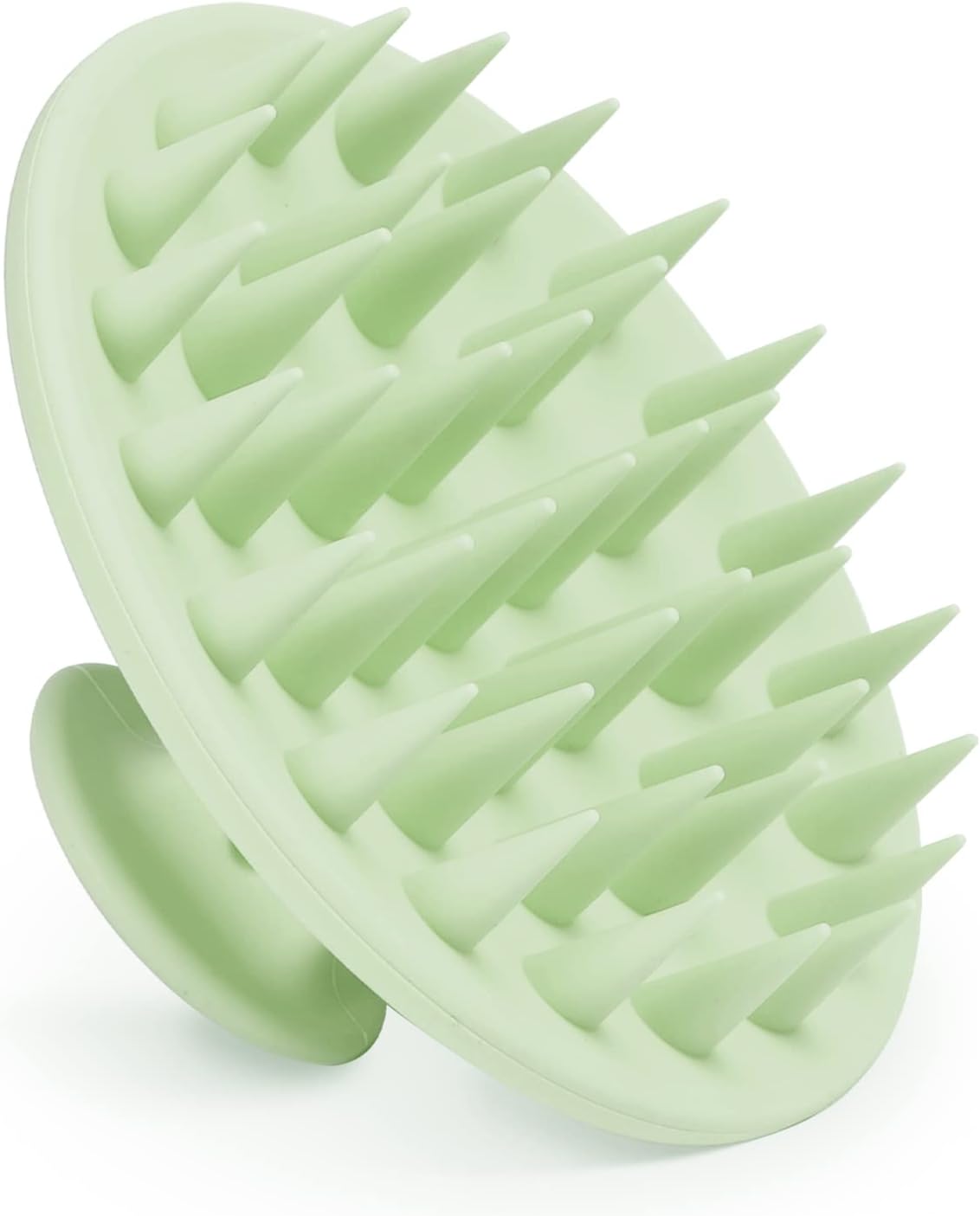 Silicone Scalp Massager Shampoo Brush, Scalp Scrubber for Hair Growth (Grass Green)