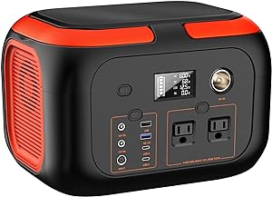 SinKeu Portable Power Station 600W, 296Wh/80000mAh Backup Lithium Battery Pack Bank, 110V Pure Sine Wave AC Outlet Solar Generator for Camping Emergency RV Outdoor (Solar Panel Not Included)