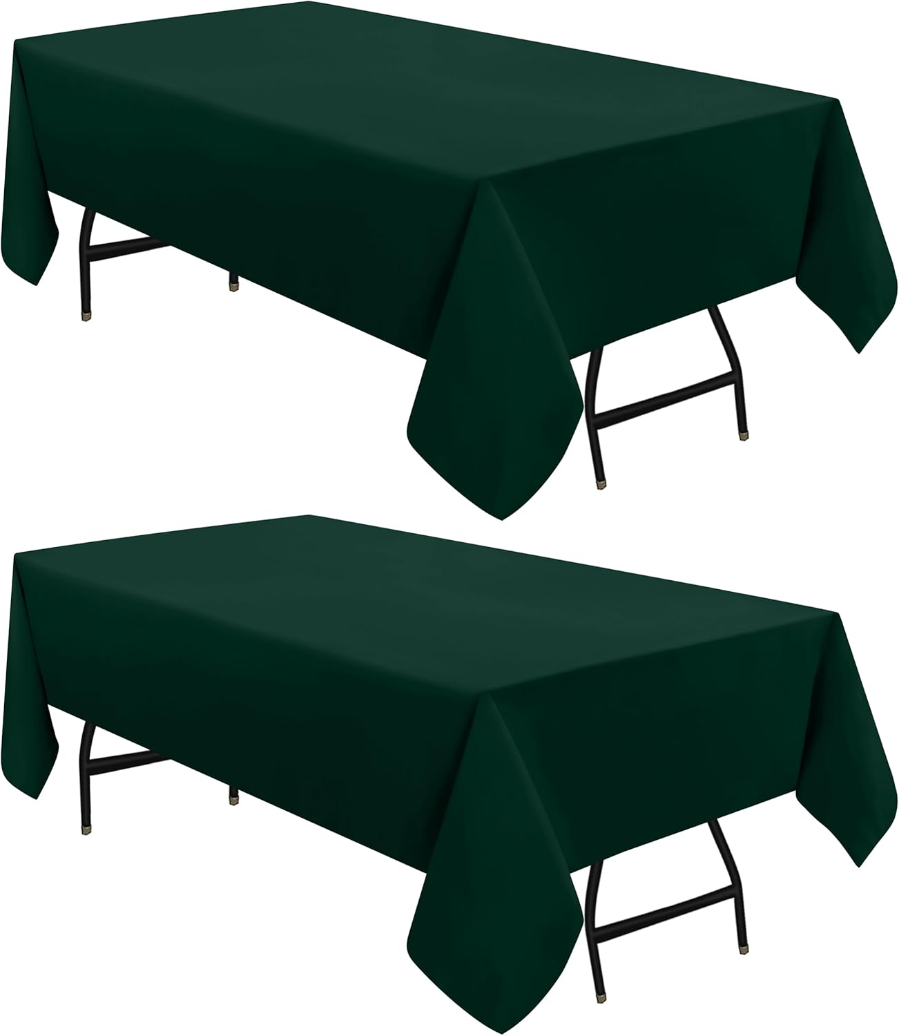 Utopia Kitchen Rectangle Table Cloth 12 Pack [60x84 Inches, Hunter Green] Tablecloth Polyester Cover Washable Fabric