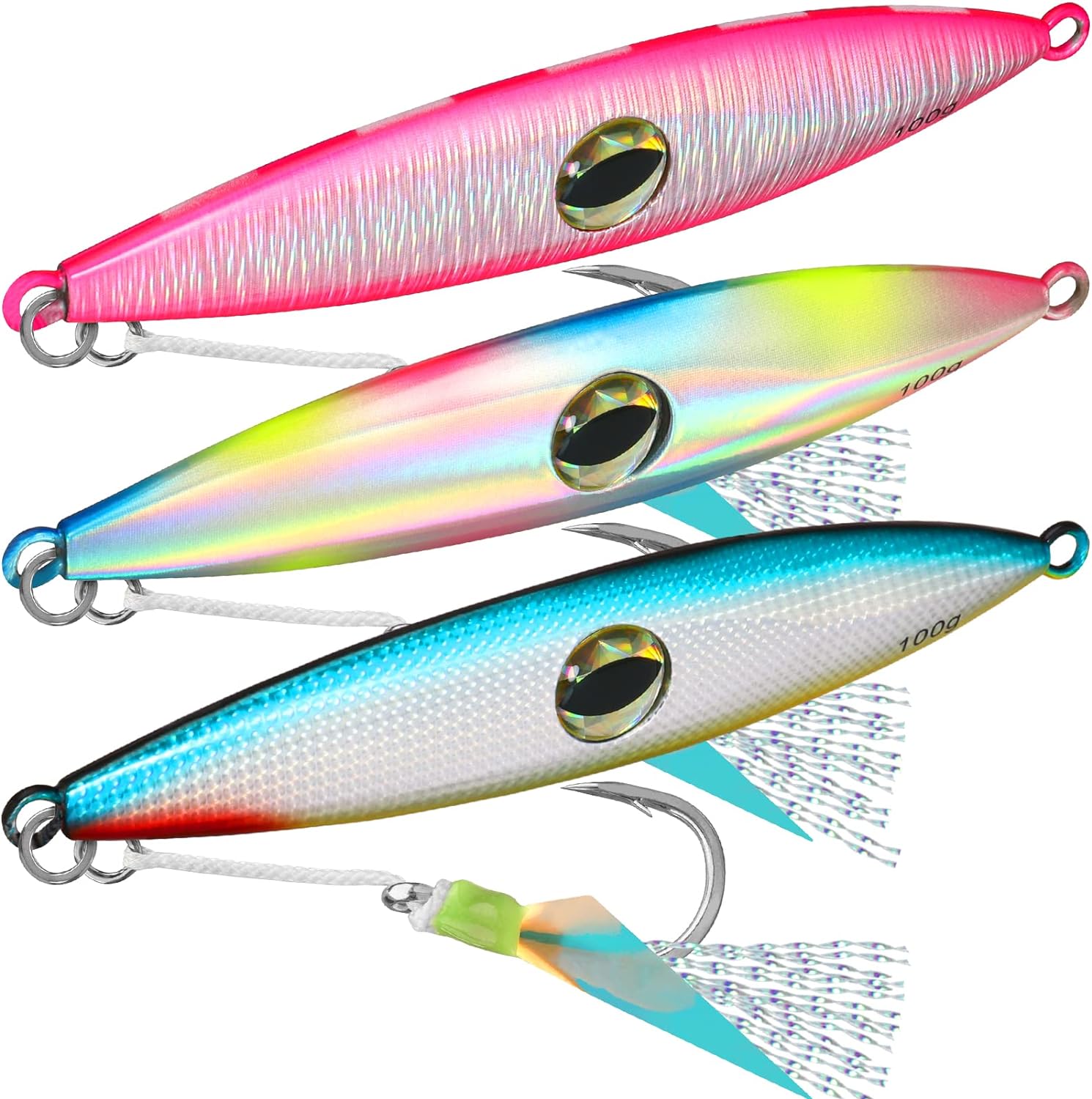 TRUSCEND Valuable Fishing Spoons of Captain's Favorite, Shiny Saltwater Jigs Perfect for Predators, Great-Action Micro Jigs to Catching More Fish, Durable and Well-Made Freshwater Bass Fishing Lures