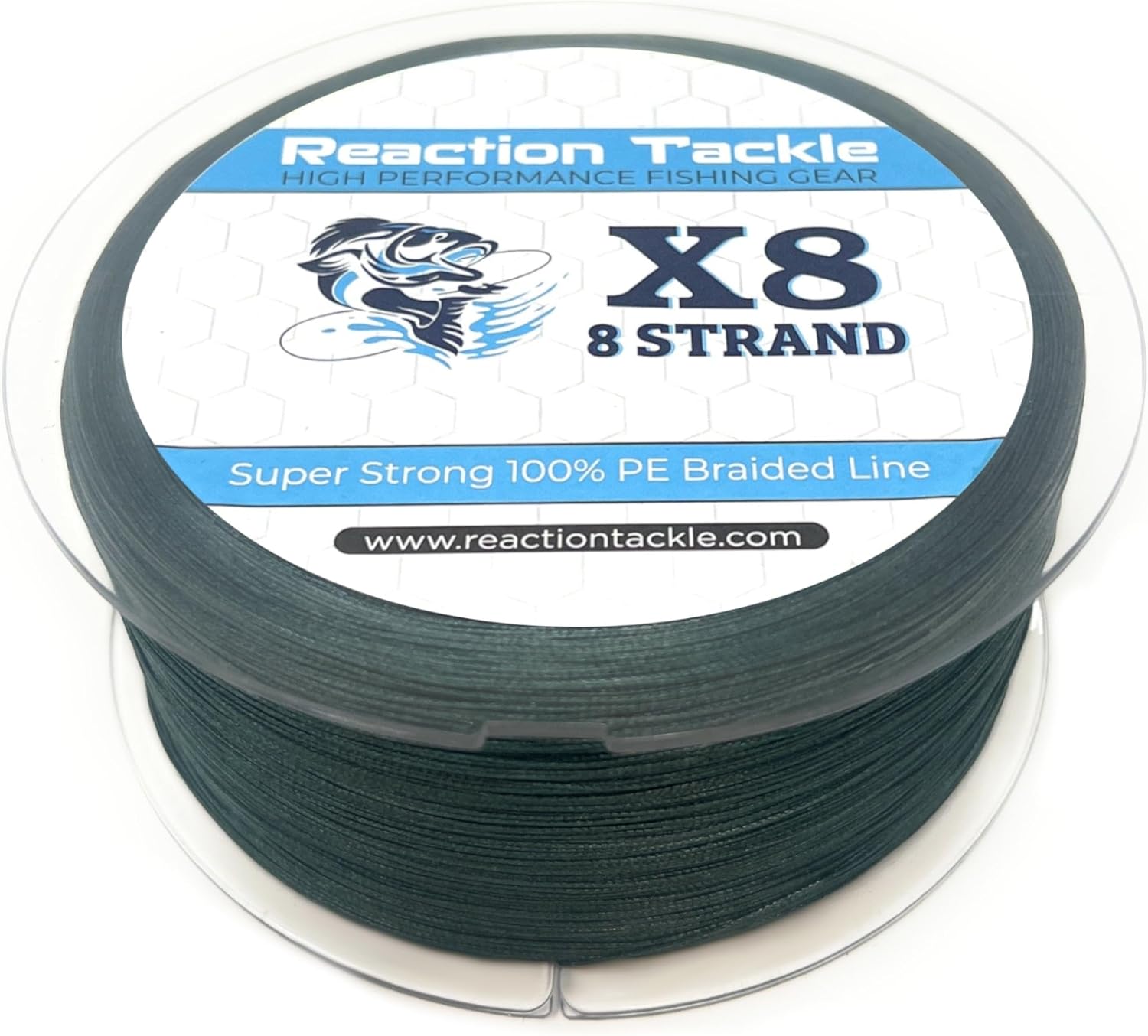 Reaction Tackle Braided Fishing Line - Pro Grade Power Performance for Saltwater or Freshwater Fish - Colored Fishing Line Braid for Extra Visibility