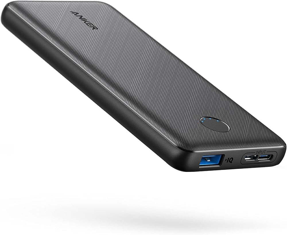 Anker Portable Charger, Power Bank, 10,000 mAh Battery Pack with PowerIQ Charging Technology and USB-C (Input Only) for iPhone 15/15 Plus/15 Pro/15 Pro Max, iPhone 14/13 Series, Samsung Galaxy