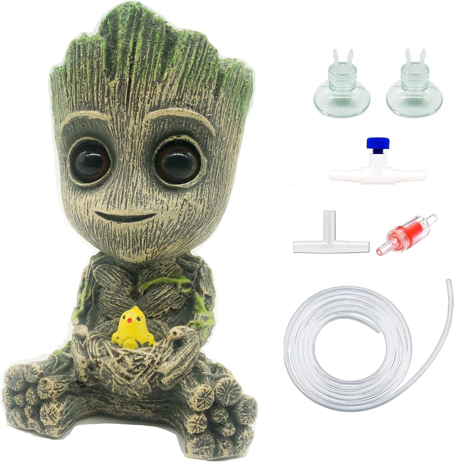 Aquarium Groot Air Bubbler Decorations Fish Tank Air Stone Set