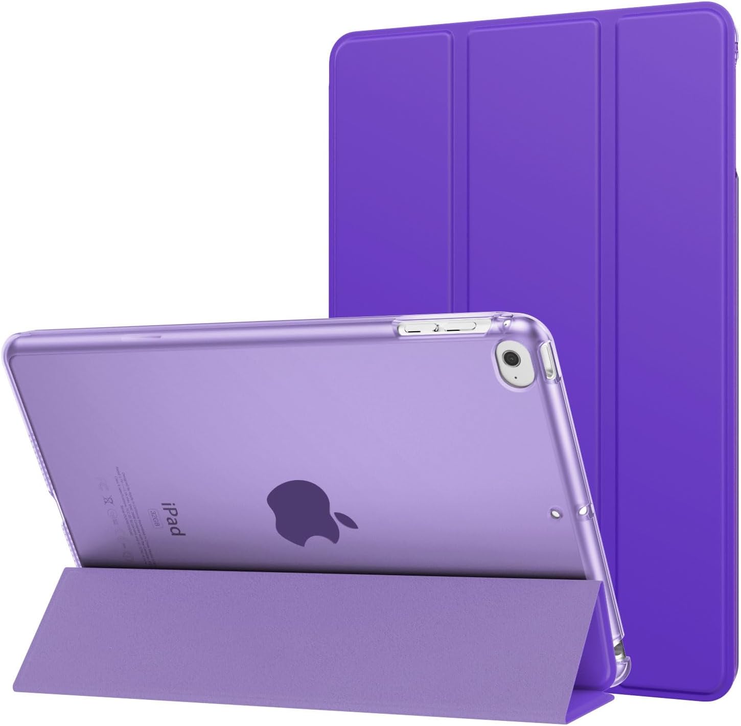 MoKo Case Fit New iPad Mini 5 2019/Mini 4 2015 (5th/4th Generation 7.9-inch), Slim Lightweight Smart Shell Stand Cover with Translucent Frosted Back Protector, with Auto Wake/Sleep, Purple Violet