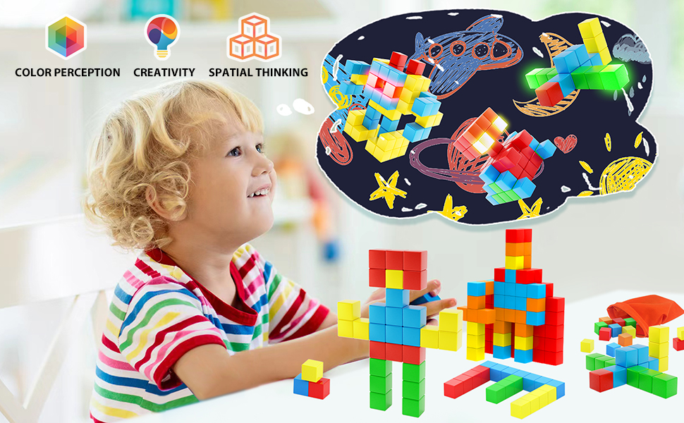 Brickyard Building Blocks STEM Toys - Educational Building Toys for Kids Ages 4-8 with 163 Pieces, Tools, Design Guide and Toy Storage Box, Easter Basket Stuffers Gift for Boys & Girls