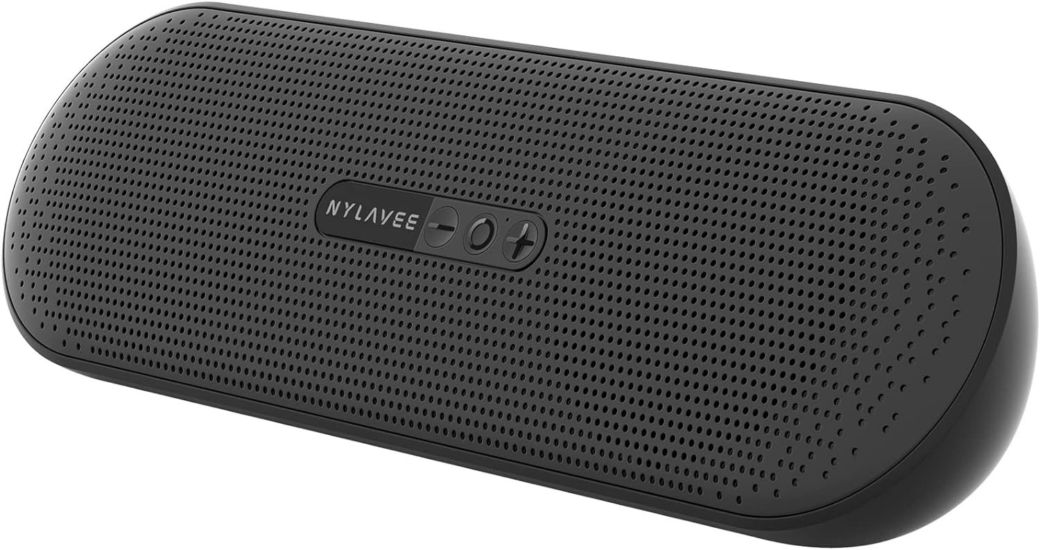 The Nylavee soundbar speaker has features, unlike many other speakers. The push-button controls are on the front, making them easier to access. Many speakers have a tiny knob that is difficult to reach when the speakers are at a suitable listening position, but not the Nylavee soundbar speaker.The speaker is angled much like stage monitors that musicians use, so it is always in the perfect listening position. In addition, it fits perfectly under a monitor stand riser, so it is always out of the