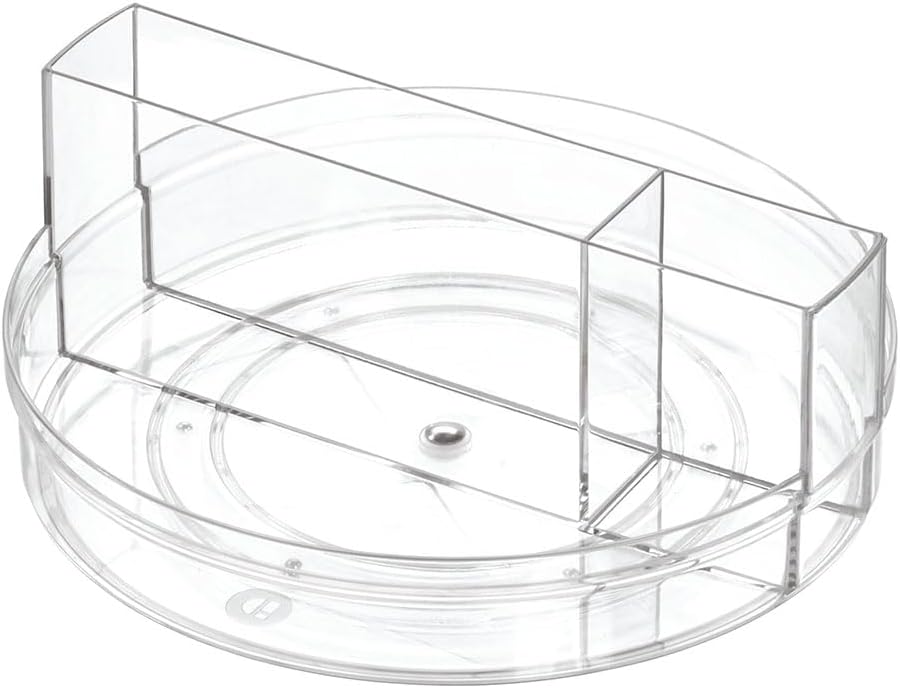 iDesign 71980 Crisp BPA-Free Plastic Rotating Tabletop Organizer, 11.54 x 11.54 x 4.66, Turntable