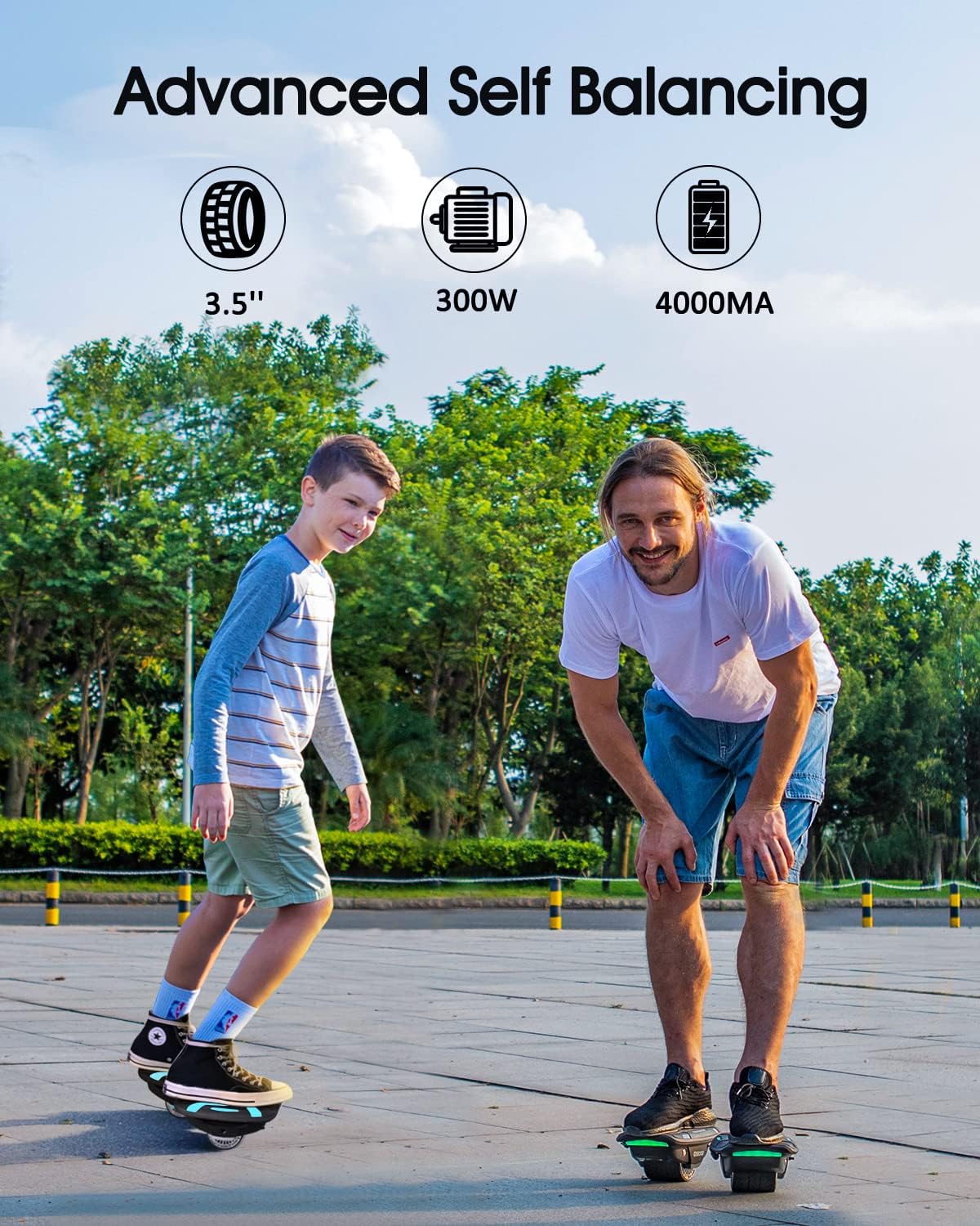 Electric Hover Board, 300W Dual Motor Self Balancing Scooter for Kids and Adults, Hovershoes Drift X1, 3.5 Freeline Skate, 12km/h Max Speed hoverboard