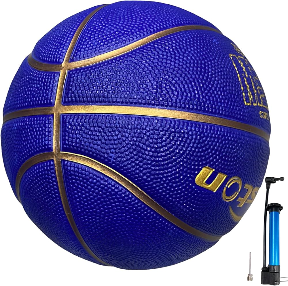 Senston 29.5'' Basketball Outdoor Indoor Rubber Basketball Ball Official Size 7 Street Basketball with Pump