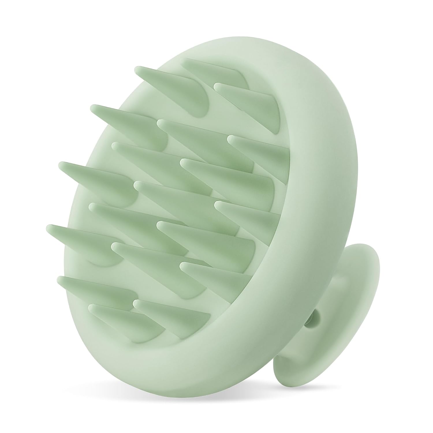 HEETA Scalp Massager Hair Growth, Scalp Scrubber with Soft Bristles, Integrated Silicone Design, Scalp Exfoliator for Dandruff Removal & Relax Scalp, Shampoo Brush Fit Wet Dry Hair Use, Dark Green