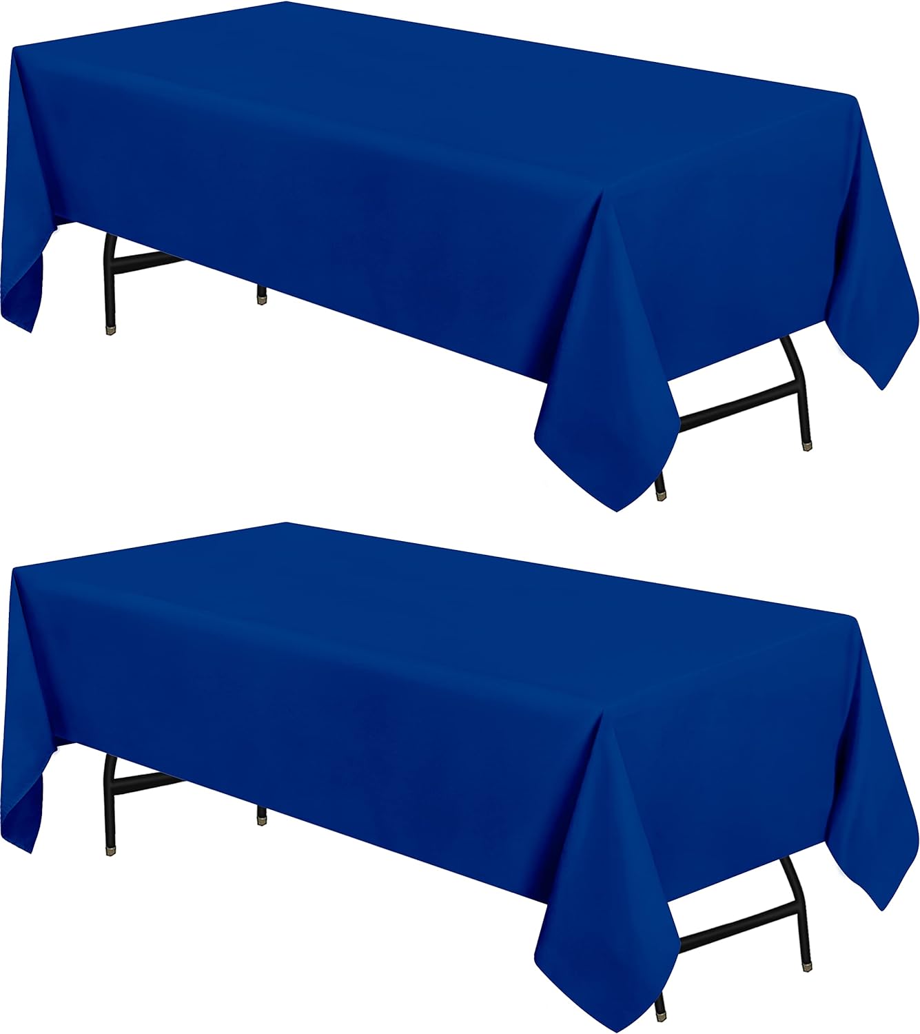 Utopia Kitchen Rectangle Table Cloth 2 Pack [90x132 Inches, Royal Blue] Tablecloth Machine Washable Fabric Polyester Table Cover for Dining, Buffet Parties, Picnic, Events, Weddings and Restaurants