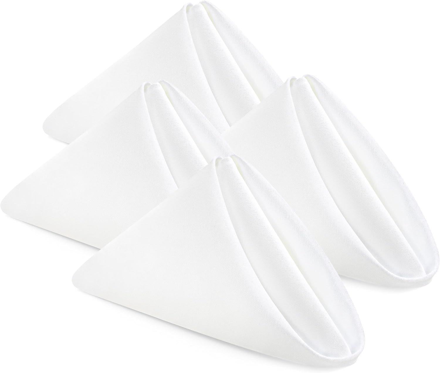 Utopia Home [24 Pack, White] Cloth Napkins 17x17 Inches, 100% Polyester Dinner Napkins with Hemmed Edges, Washable Napkins Ideal for Parties, Weddings and Dinners