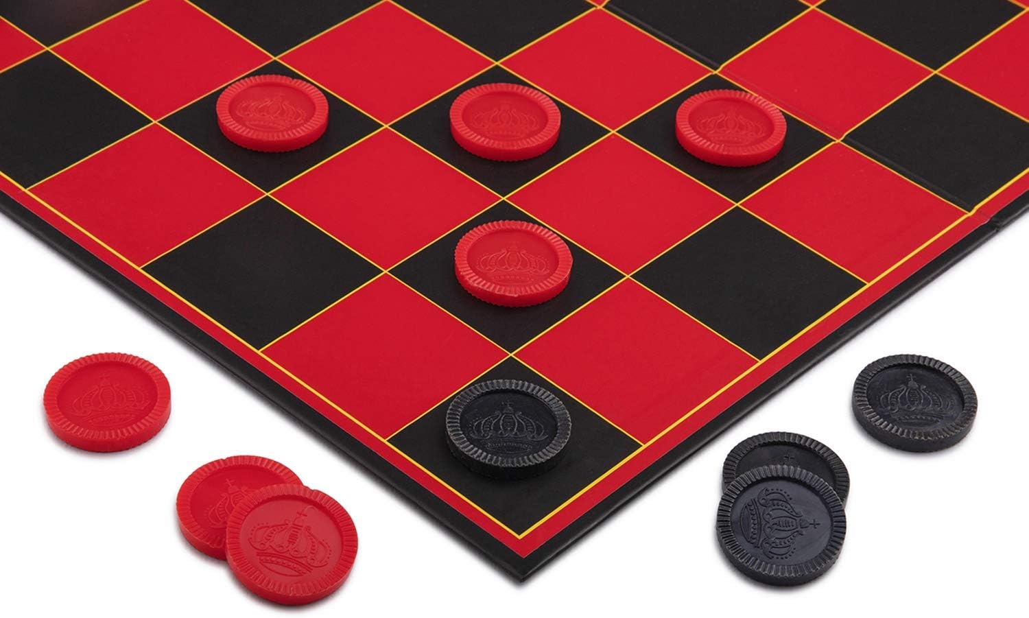 Checkers Board for Kids Fun Checkerboard Game for Boys and Girls - Interlocking Checkers with Foldable Board by Point Games