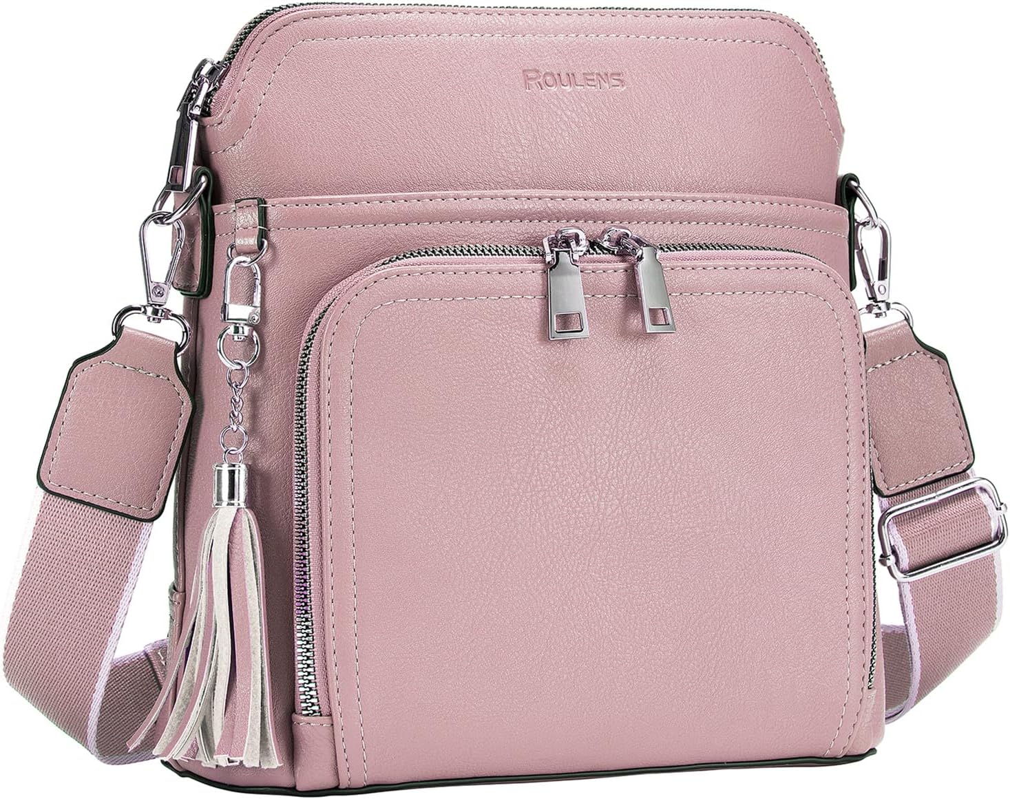 I love this purse! The color is exact to what was ordered. Its lightweight. I love that I dont have to carry a wallet because its built into the bag! I did take off the tassel. It was cute but not my style. The strap is adjustable and has several different pockets. Would definitely buy again!