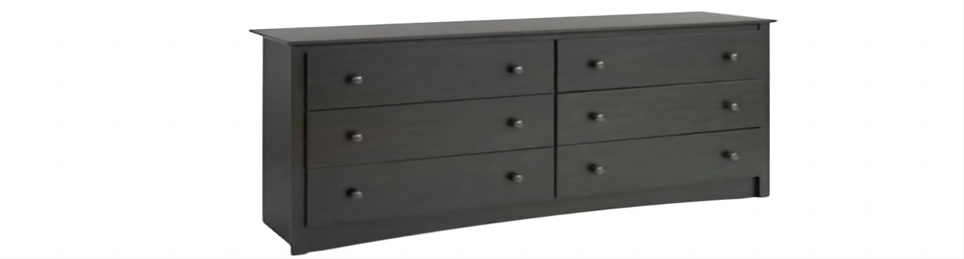 Home Square 3 Piece Set with 2 Nightstands and Dresser in Washed Black