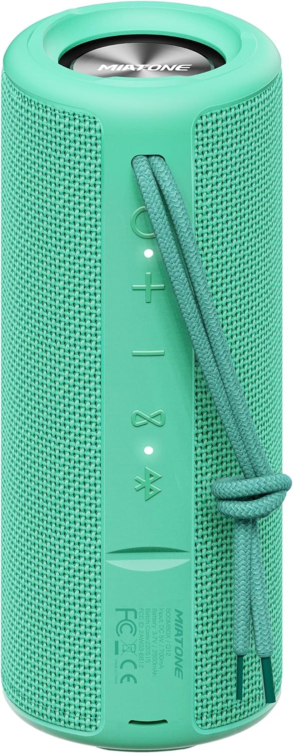 MIATONE Boombox Portable Bluetooth Speaker, for Her Him Women Men - Green