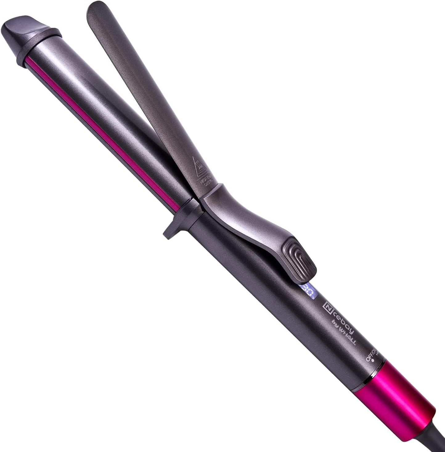 Nicebay Curling Iron, 1 1/4 Inch Hair Curling Iron with Ceramic Coating, Professional Curling Wand, Fast Heating up to 430F, Temperature LED Display, Wide Voltage for Worldwide, 60 Mins Auto Off