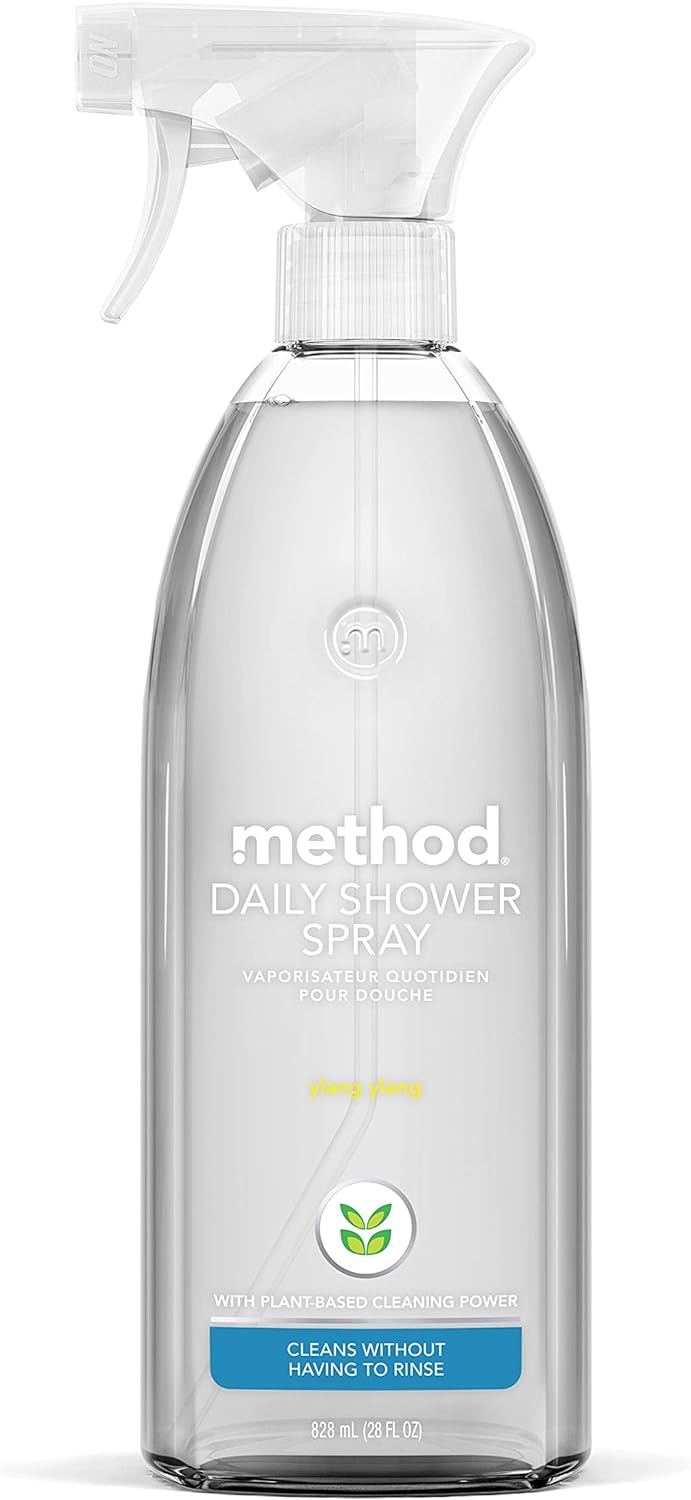 Method Daily Shower Cleaner Spray, Ylang Ylang, For Showers, Tile, Fixtures, Glass and Tubs, 28 oz spray bottle (Pack of 1)