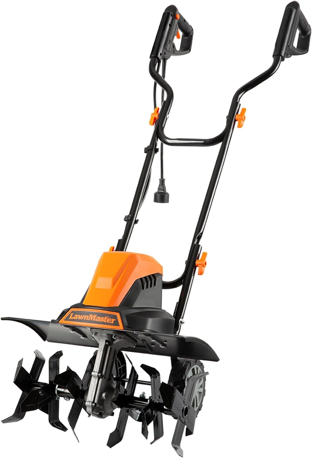 LawnMaster TE1318W1 Corded Electric Tiller 13.5-Amp 18-Inch Orange