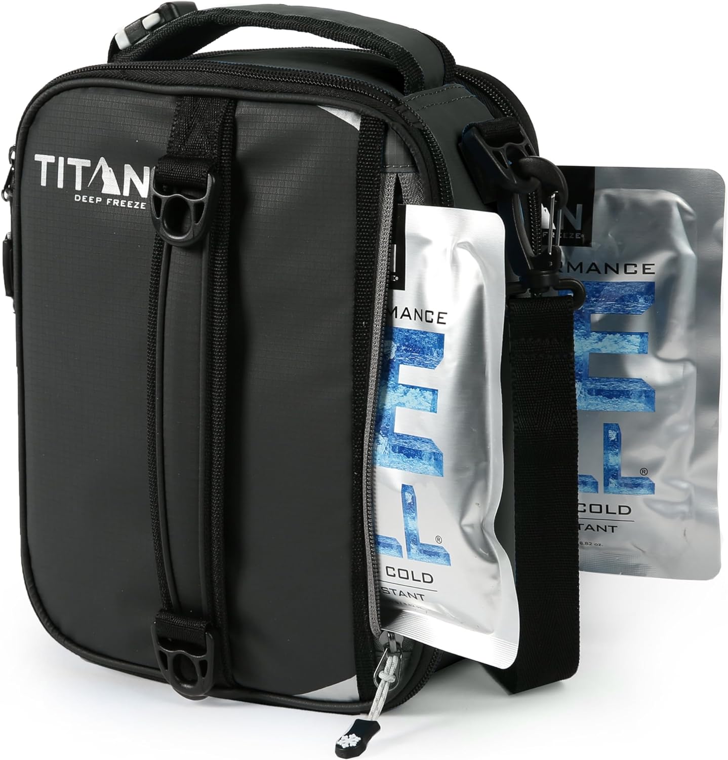 Arctic Zone Titan High Performance Insulated Expandable Lunch Pack, Black 8 in x 4 in x 10.25 in