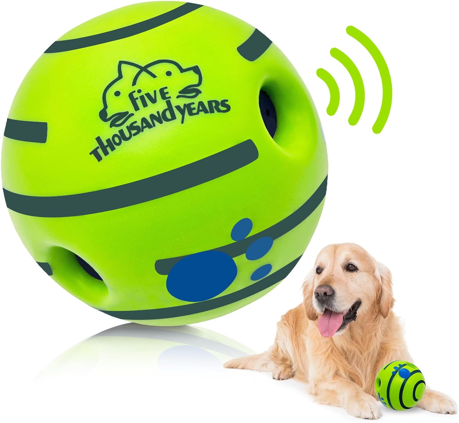 Large Wobble Dog Toys Ball,Shake Make Fun Giggle Sound, Squeaky Dog Toys Ball, Chewing Ball for Training Teeth Cleaning Herding Balls Indoor Outdoor Safe Dog Gifts for Medium Large Dogs