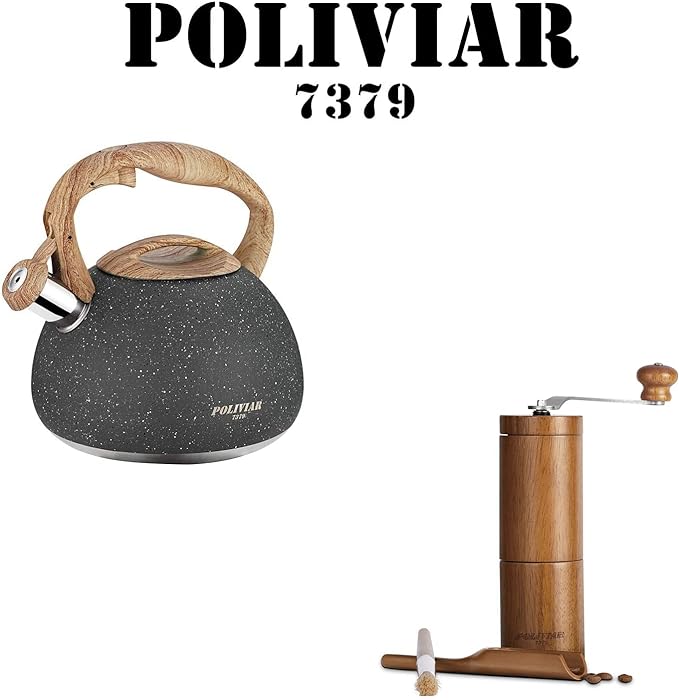 POLIVIAR Tea Kettle & Manual Coffee Grinder