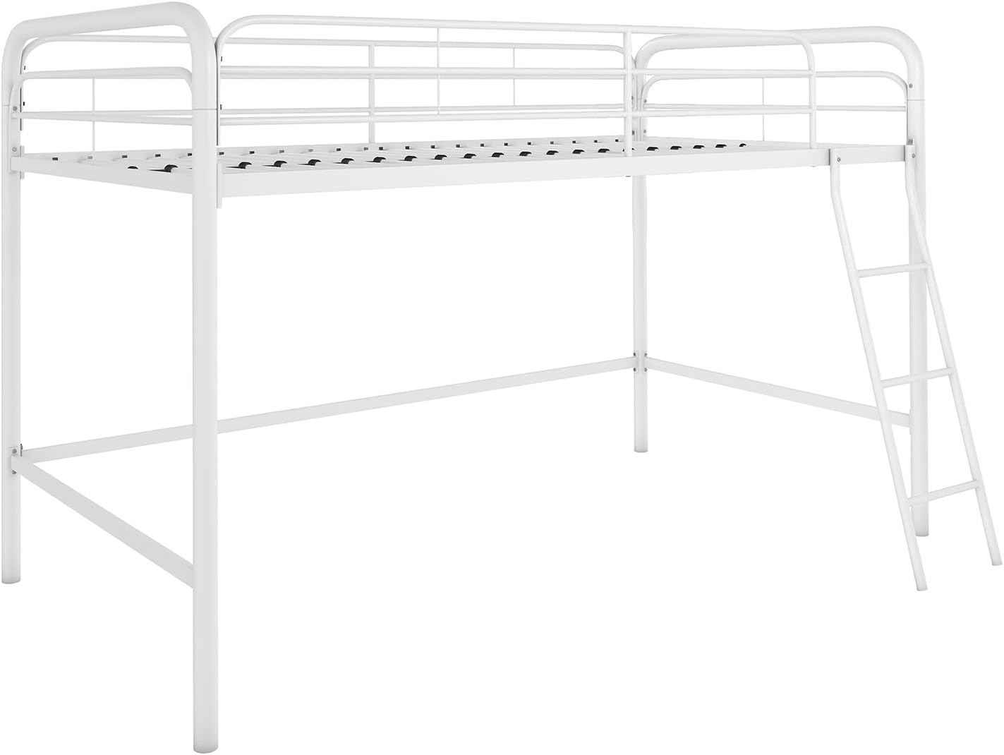 DHP+Jett+Junior+Twin+Metal+Loft+Bed%2c+White