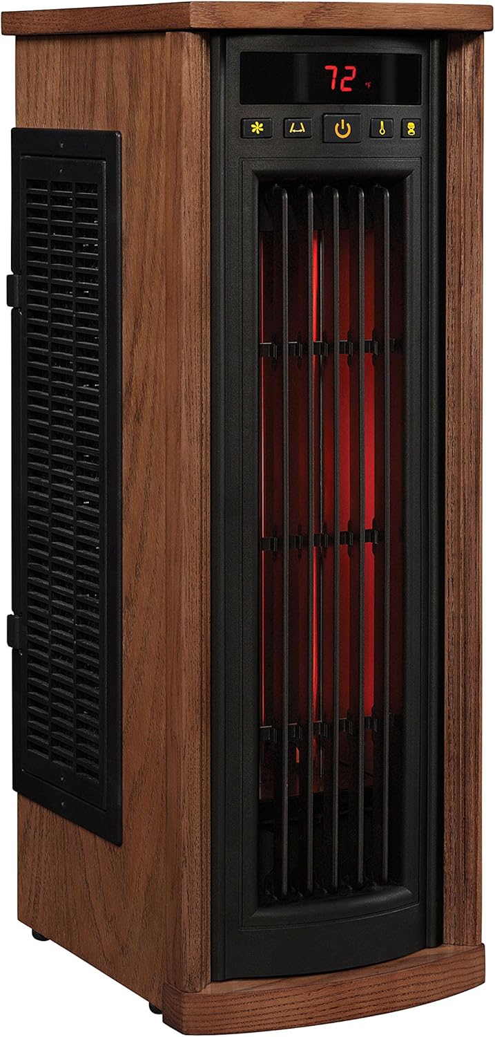 duraflame Electric Tower Heater, Oscillating Tower and Space Heater for Office or Large Room up to 1,000 Square Feet