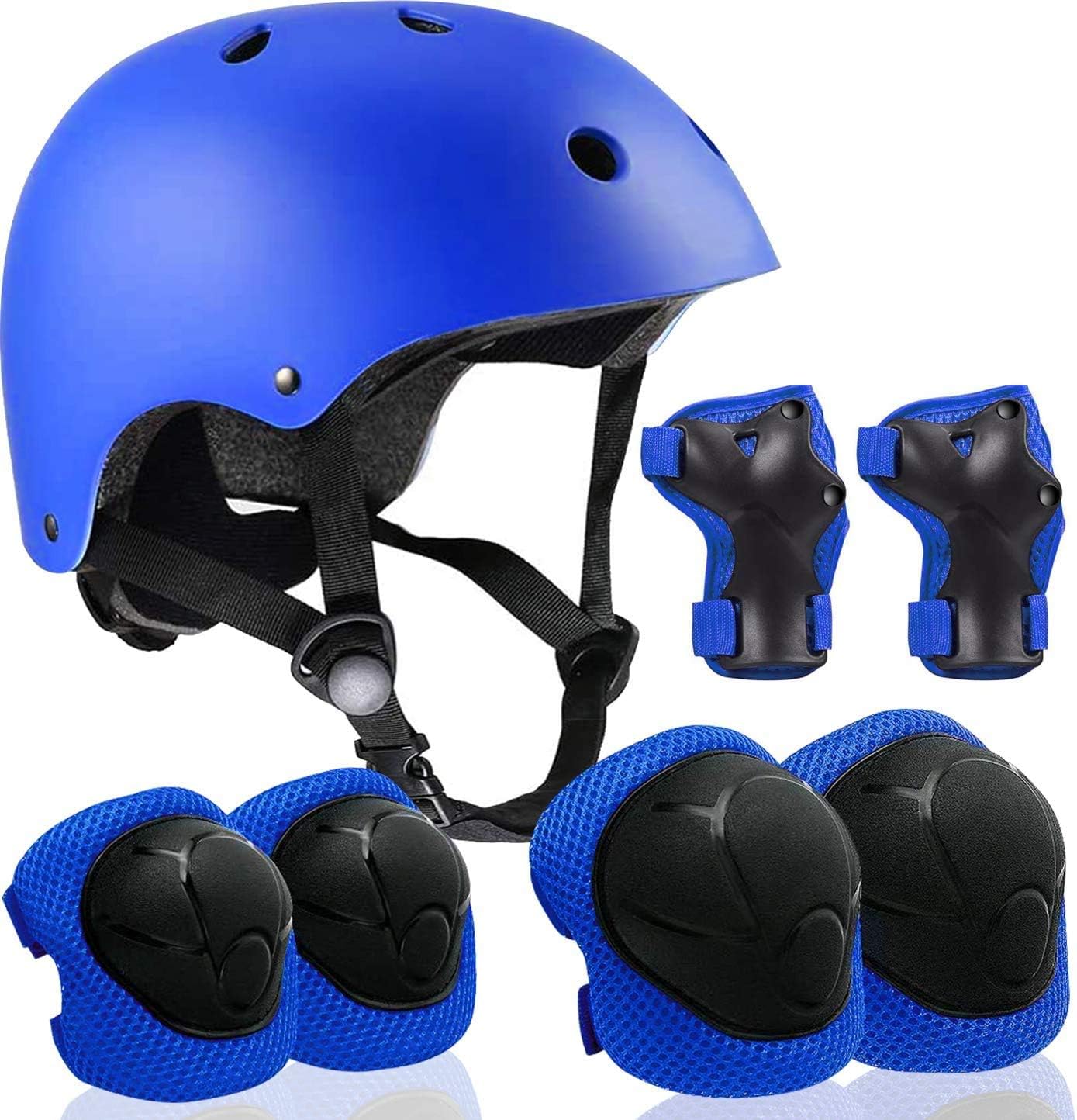 Adjustable Helmet for Ages 3-16 Kids Toddler Boys Girls Youth,Protective Gear with Elbow Knee Wrist Pads for Multi-Sports Skateboarding Bike Riding Scooter Inline skatings Longboard Roller Skate