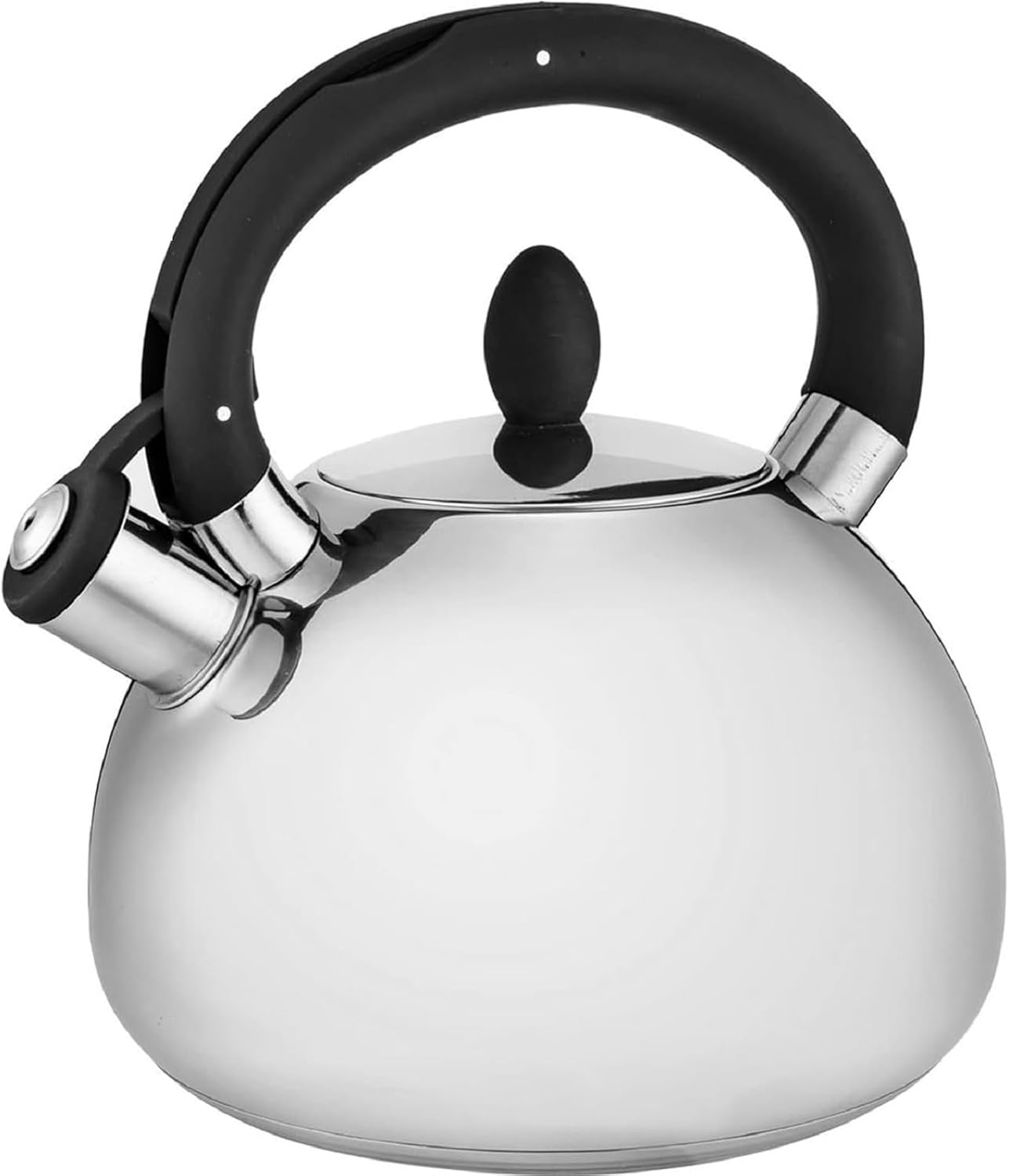 Hamilton Beach Tea Kettle Stainless Steel 3L Whistling with Soft Touch Handle, Stovetop Tea and Water Boilers, Teakettle for Kitchen - Silver