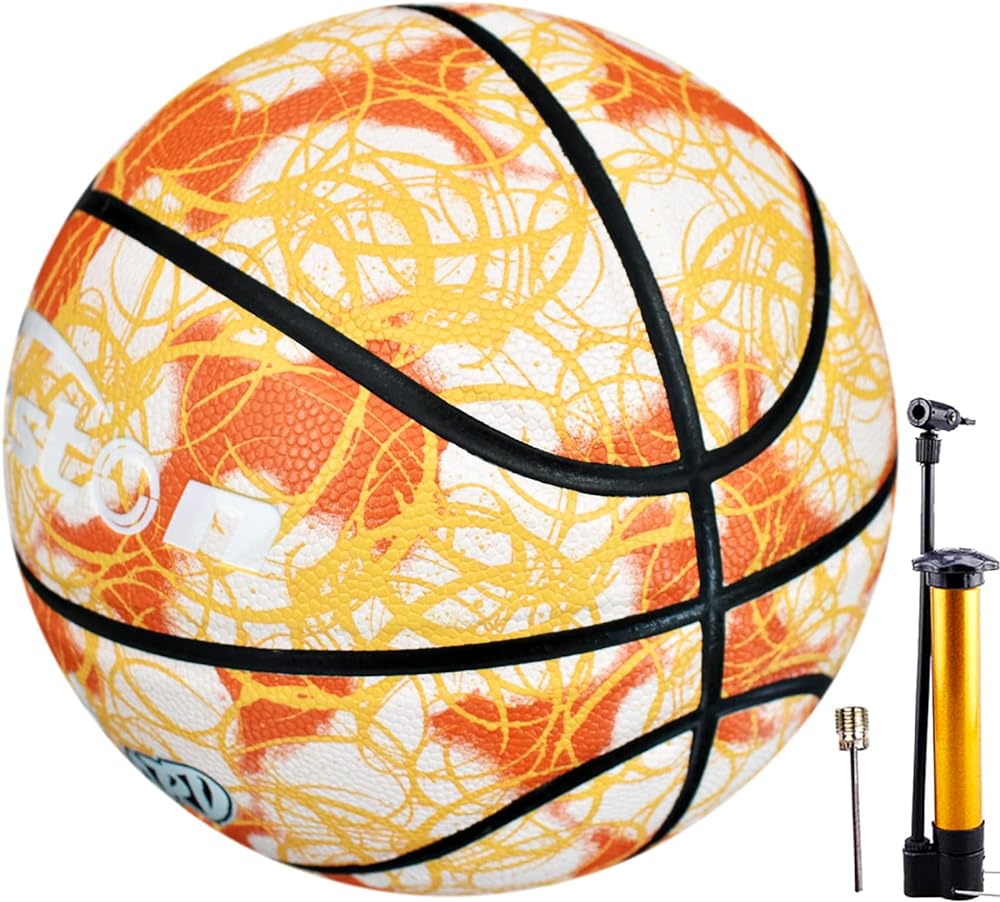 Senston 29.5"/27.5" Basketball Leather Basketball Ball Official Basketball Ball Size 7/5 Outdoor/Indoor Game Basketball