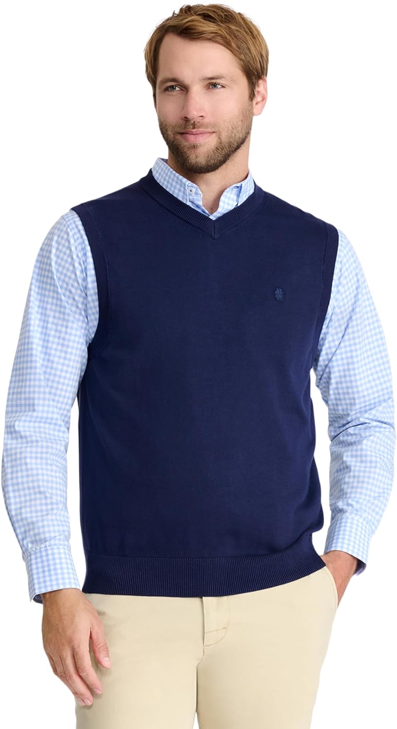 IZOD Men's Fine Gauge V-Neck Sweater Vest