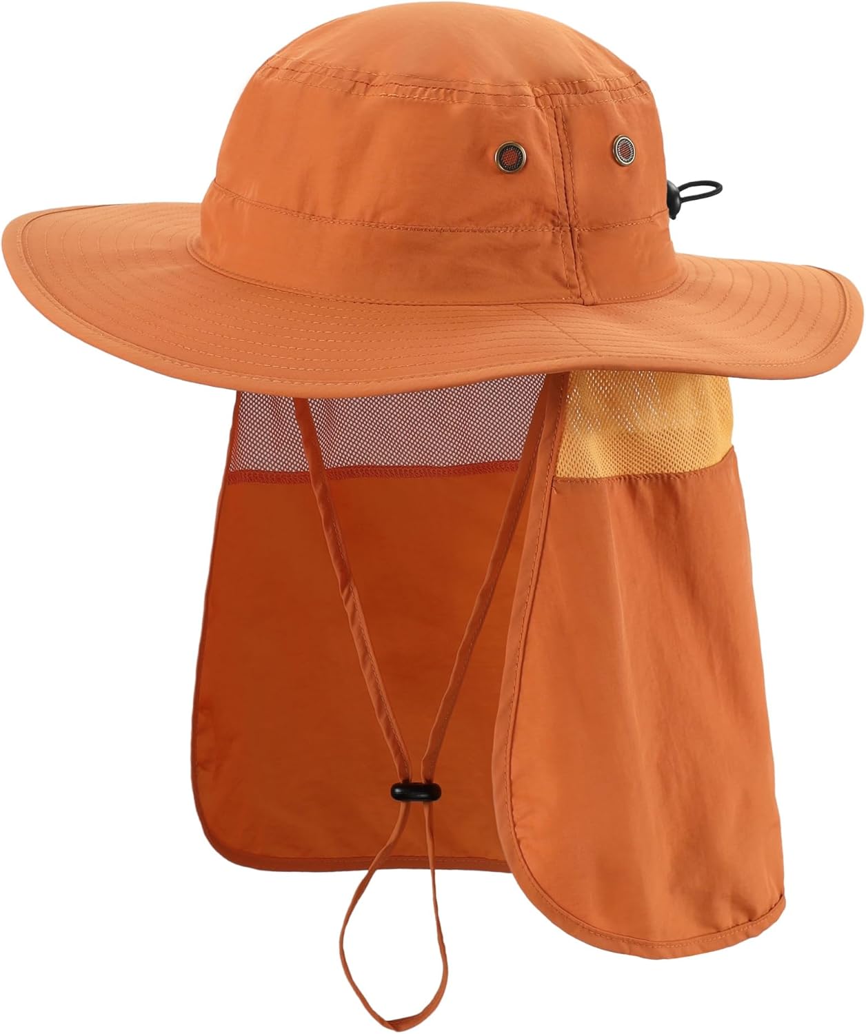 Home Prefer UPF50 Mens Sun Hat with Neck Flap Quick Dry UV Protection Cap Womens Wide Brim Fishing Hat Neck Flap Beach Garden