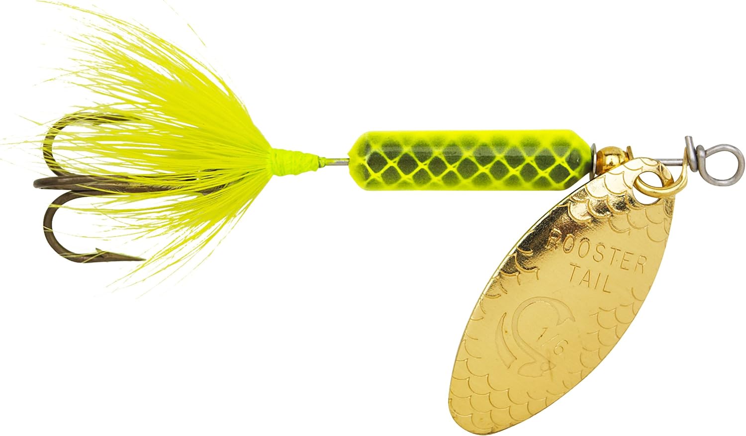 Yakima Bait Wordens Original Rooster Tail 1/4oz Spinner Lure, 3 Pack- Chartreuse