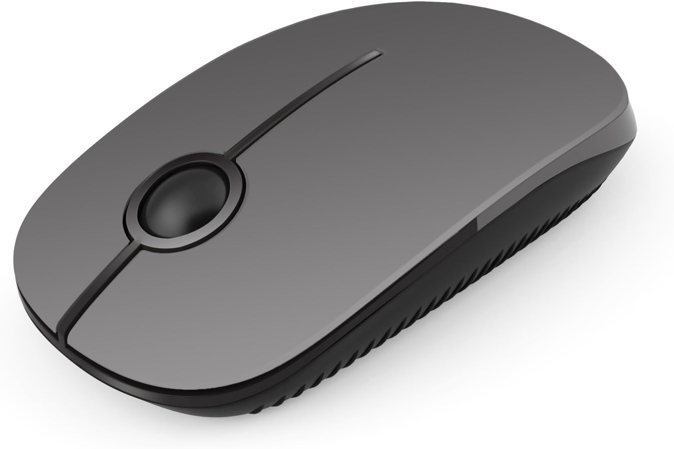 VssoPlor Wireless Mouse, 2.4G Slim Portable Computer Mice with Nano Receiver for Notebook, PC, Laptop, Computer (Black and Gray)