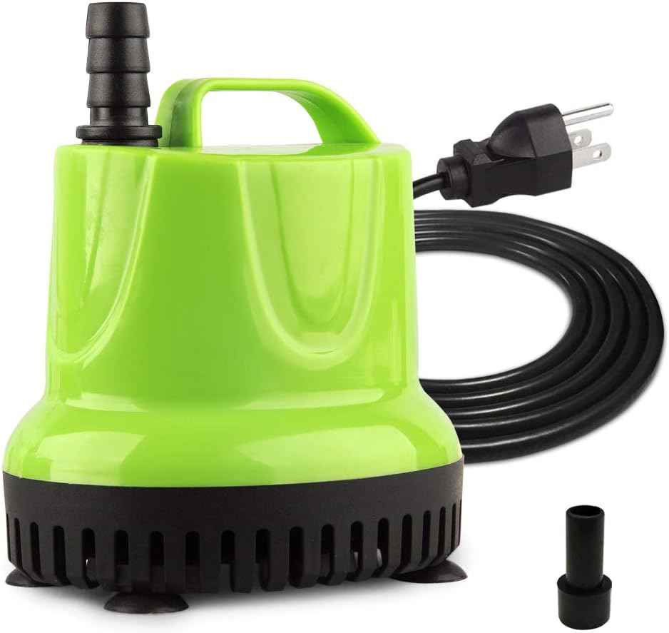 FREESEA 160 GPH 12W Submersible Water Pump for Pond Aquarium Hydroponics Fish Tank Fountain Waterfall