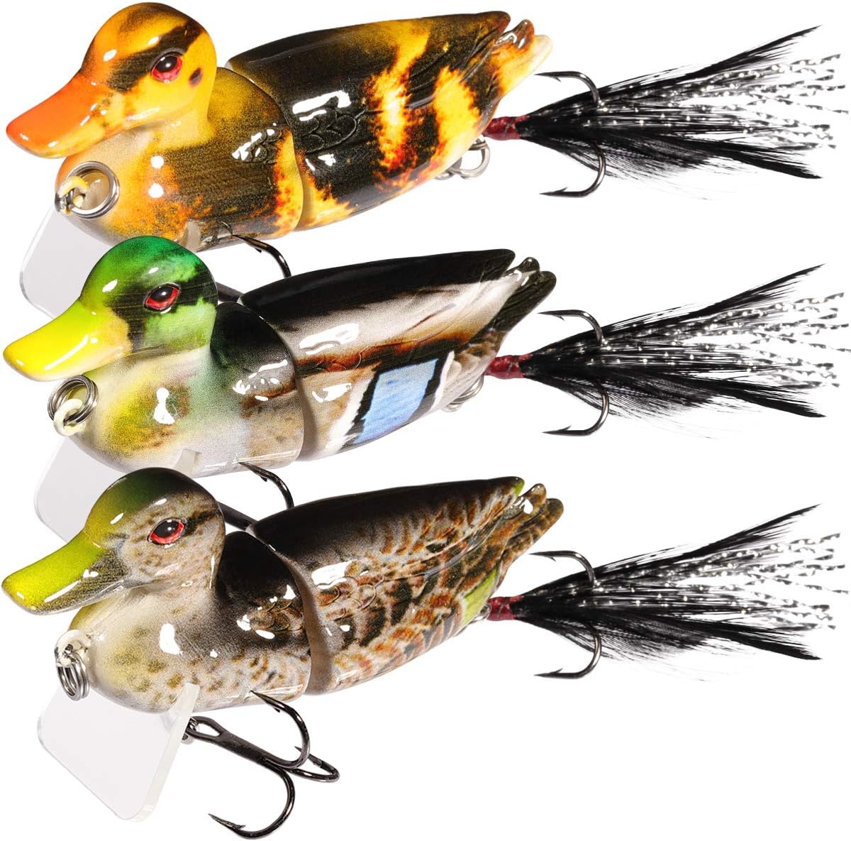 TRUSCEND Craz Crankbait Fishing Lures Saltwater Freshwater, 5 Unique Style: Flexible Stainless Bill, Chattering, Sinking, Suspending, Diving Jointed Crankbait, Amazing Bass Pike Salmon Lure