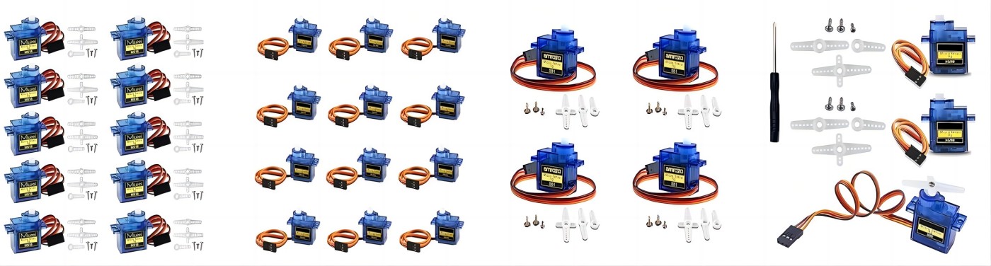 Dorhea 5 Pcs SG90 Micro Servo Motor Mini Servo SG90 9g Servo Kit Compatible with RC Helicopter Airplane Car Boat Robot Arm/Hand/Walking/Servo Door Lock Control