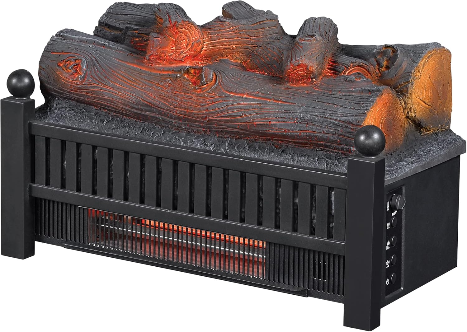 duraflame Electric Log Set 1,000 Sq Ft Heater, Faux Logs Insert with Infrared Flames for Existing Fireplaces, Remote Control Included